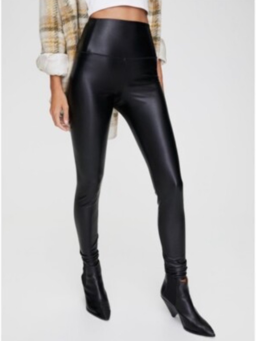 Aritzia Wilfred High-Waist Faux Leather Leggings